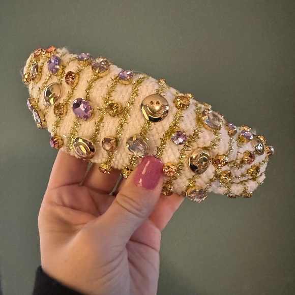 Lele Sadoughi Accessories - Lele Sadoughi smiley mixed crystal headband